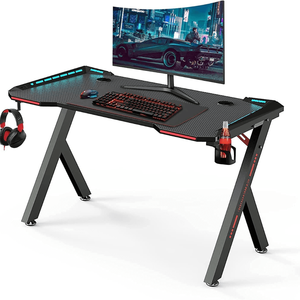 Gaming Embeded Carbon Fiber Y-Shaped Black