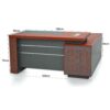 Nasus Office Desk 160 cm Color (Cherry-Grey)