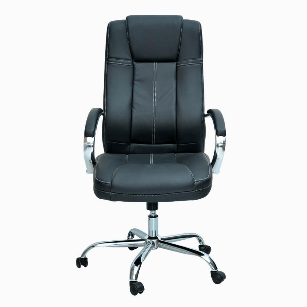 Ventura Office High Back Padded Arms PU Leather Chair Black K-7090B