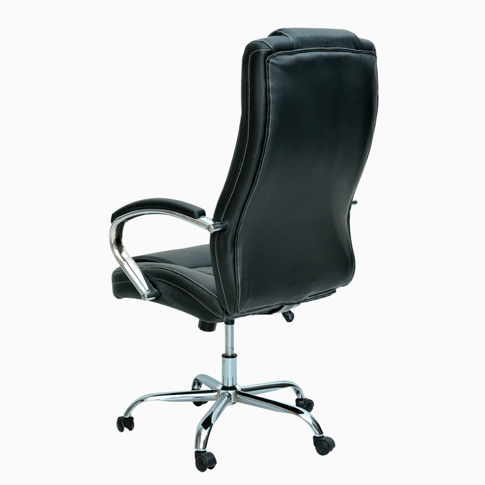 Ventura Office High Back Padded Arms PU Leather Chair Black K-7090B