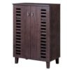 Wooden Shoe Rack with Dustproof Cover