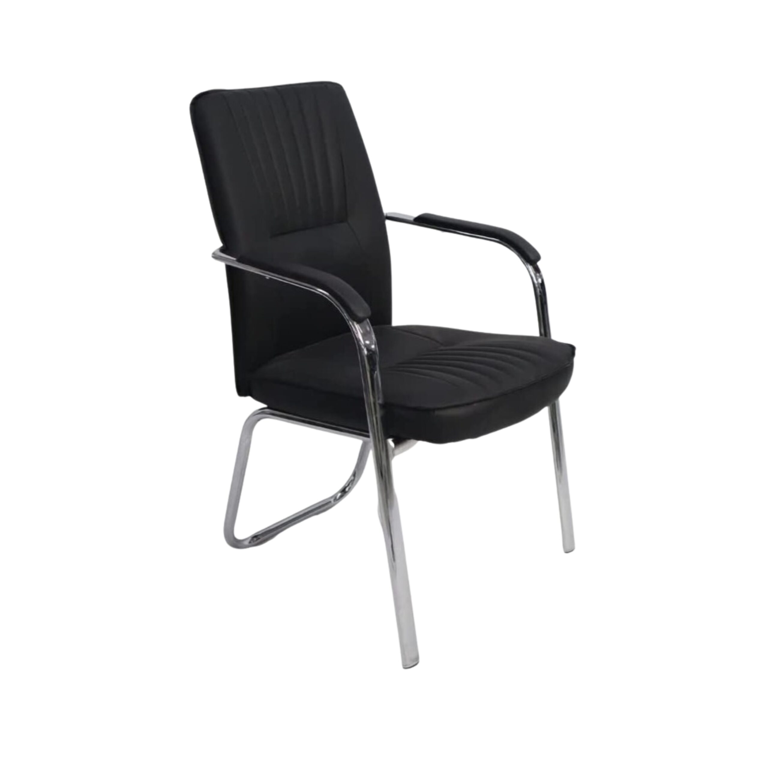 Faux Leather Visitor Chair For Office, Hospital, School Etc. Color Black