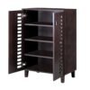 Wooden Shoe Rack with Dustproof Cover