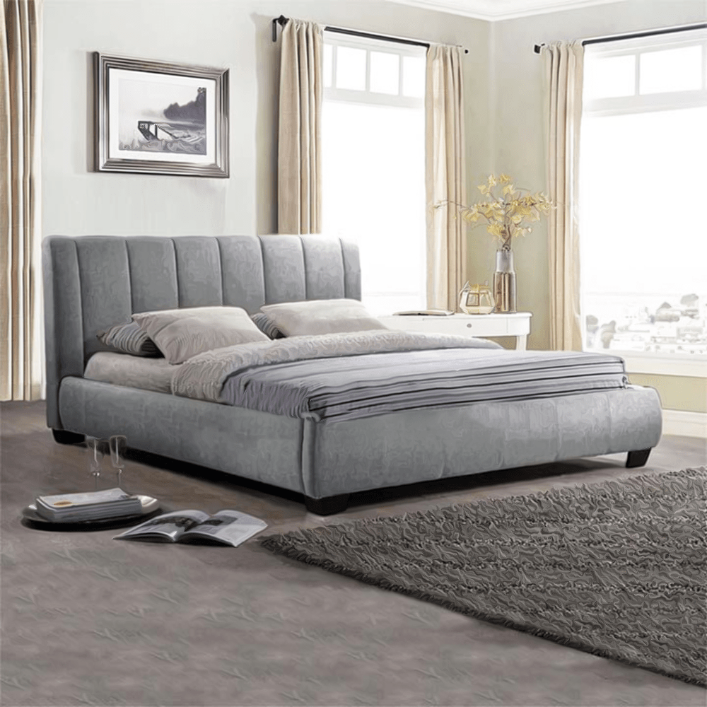 Oliver Channel Velvet Bed