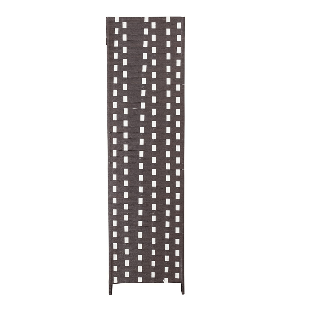 Four Panel Room Divider Brown
