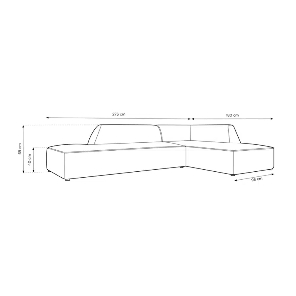 Mont 3 Seater L-Shape Velvet Sofa