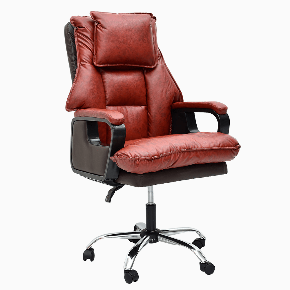 Modern Executive Padded Arms High Back Office Chair Red K-9966R