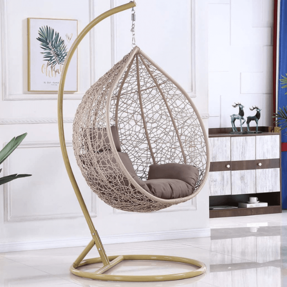 Casa Loma Hanging Swing Chair (Cream) (Random Cushion)