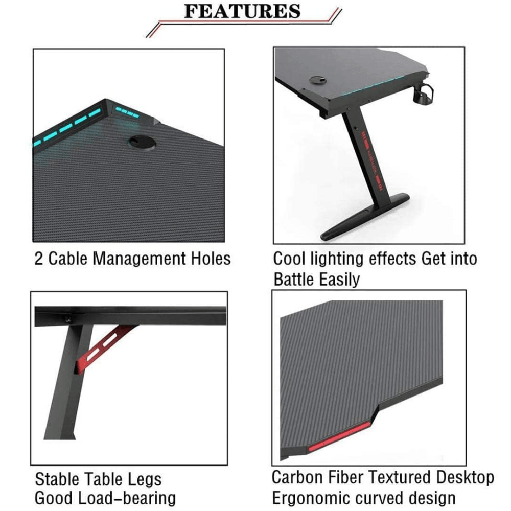 Gaming Embeded Carbon Fiber Y-Shaped Black