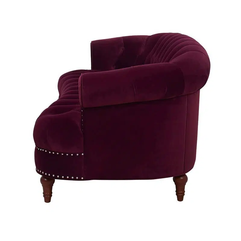 Dint Rolled Arm 2 Seater Velvet Sofa