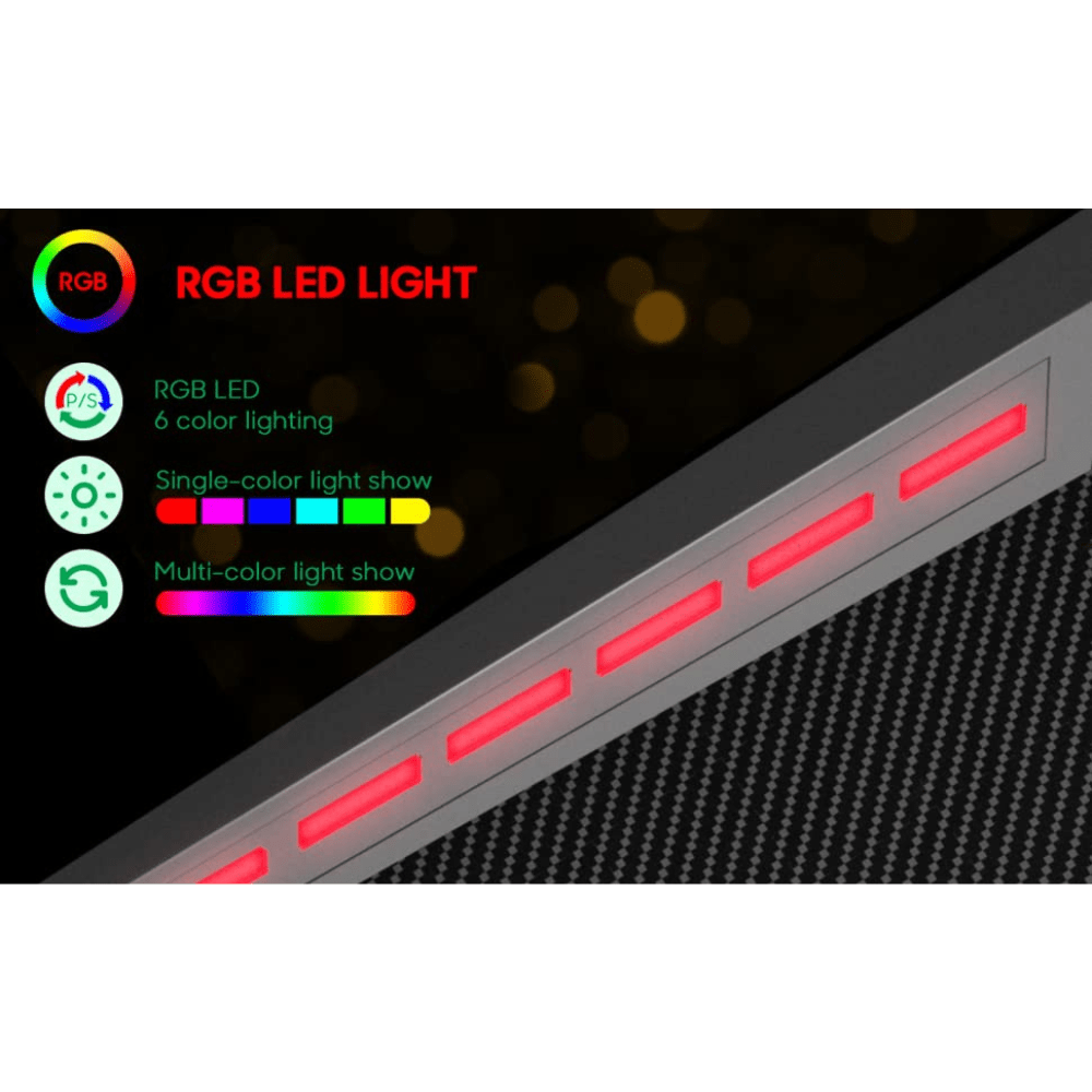 Gaming Embeded Carbon Fiber Y-Shaped Black