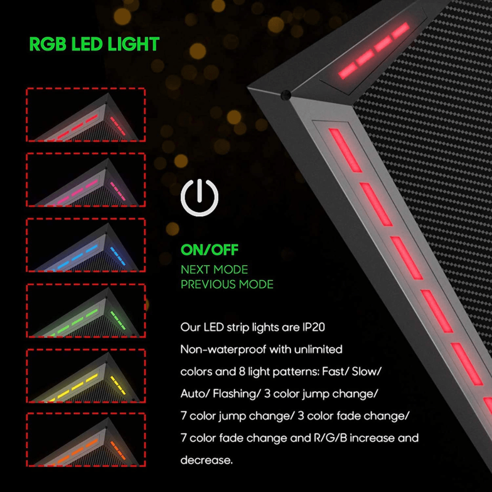 Gaming Embeded Carbon Fiber Y-Shaped Black