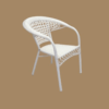 Three Pieces Patio Rattan Dinning Set