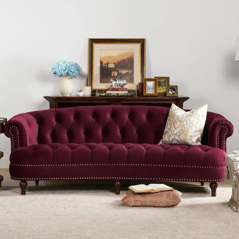 Dint Rolled Arm 2 Seater Velvet Sofa