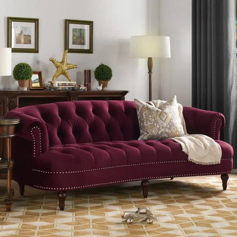 Dint Rolled Arm 2 Seater Velvet Sofa