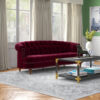 Dint Rolled Arm 2 Seater Velvet Sofa