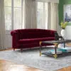 Dint Rolled Arm 2 Seater Velvet Sofa