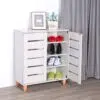 Wooden Shoe Cabinet White