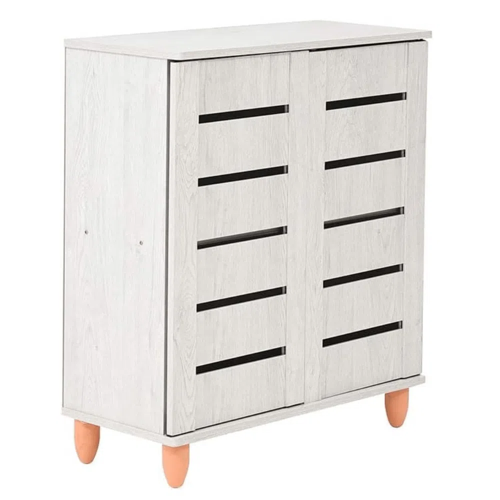 Wooden Shoe Cabinet White