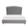 Aida Button Tufted Velvet Bed