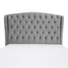 Aida Button Tufted Velvet Bed