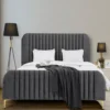 Alana Platform Velvet Bed