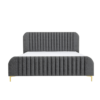 Alana Platform Velvet Bed