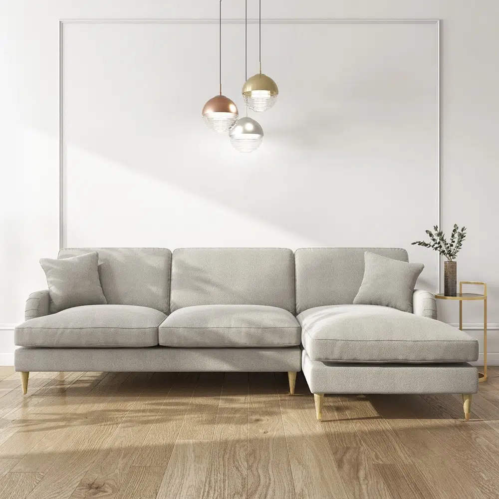 Ashlyn 3-Seater Polyester L-Shape Corner Sofa