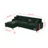 Ashlyn 3-Seater Polyester L-Shape Corner Sofa