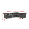 Astley 6-Seater Linen L-Shape Sofa