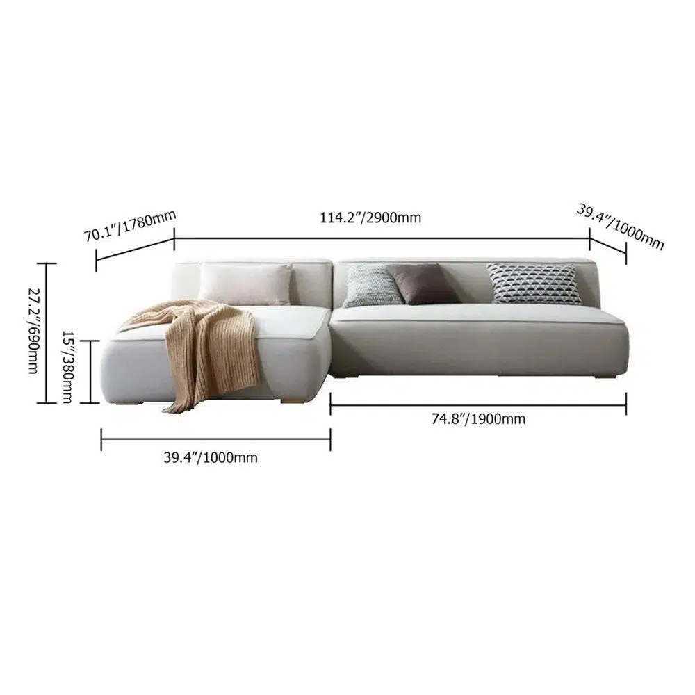 Chelsea Velvet 3 Seater L Shape Sofa