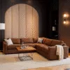 Aliana 5-Seater Linen L-Shape Sofa