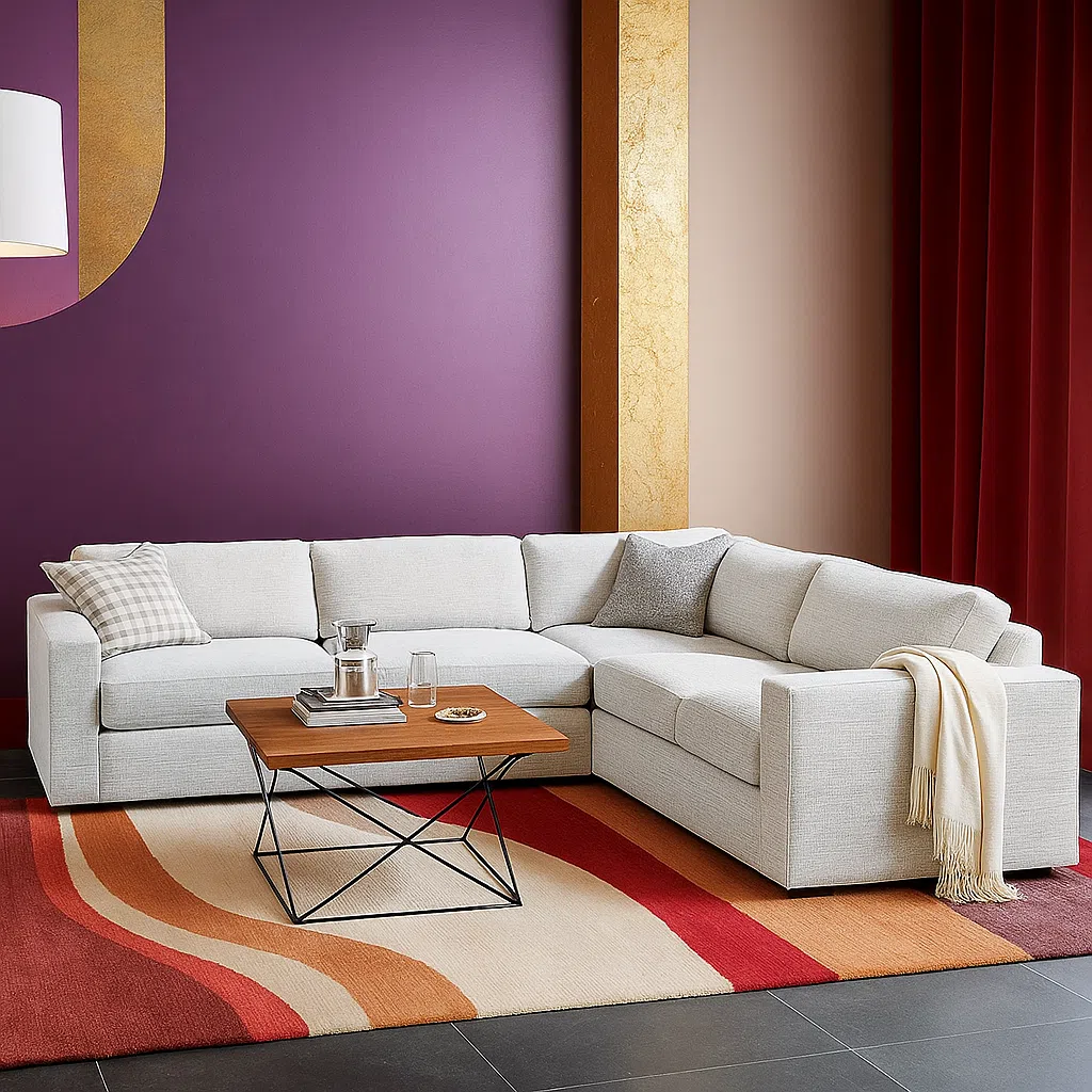 Aliana 5-Seater Linen L-Shape Sofa