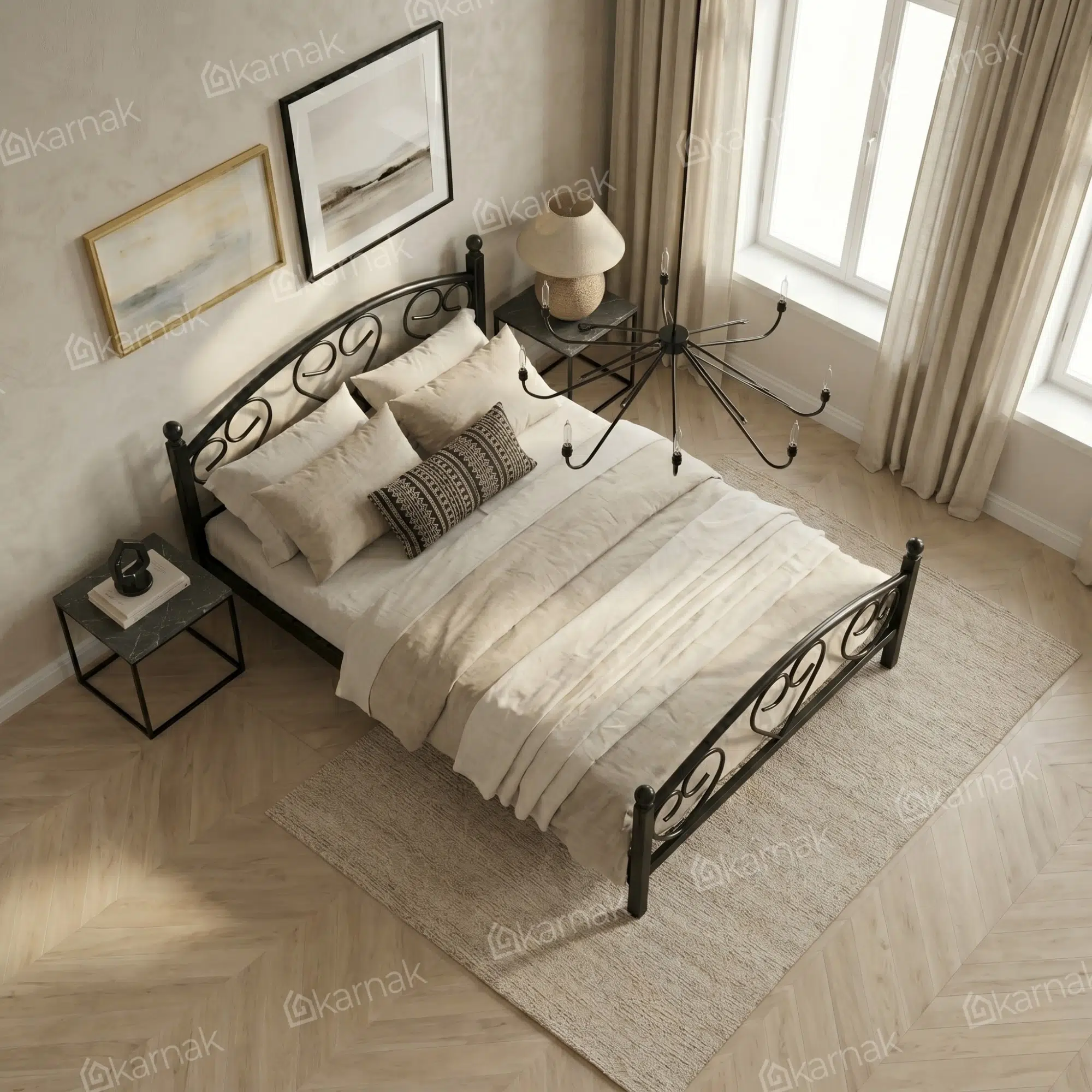 Kampyli Single Steel Bed Frame