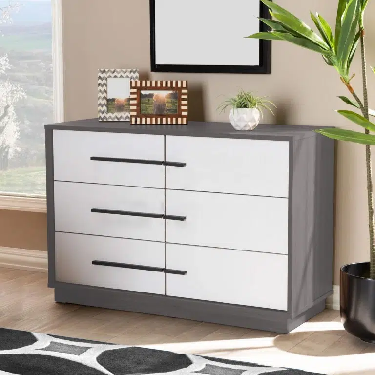 Horizontal Modern 6-Drawer Dresser