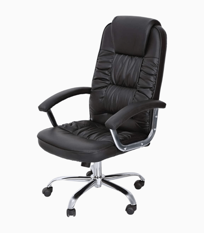 Marvel Office High Back Padded Arms PU Leather Chair Black K-9947B