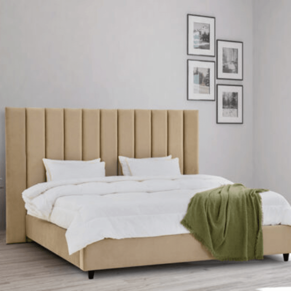 Crum Upholstered Velvet Bed
