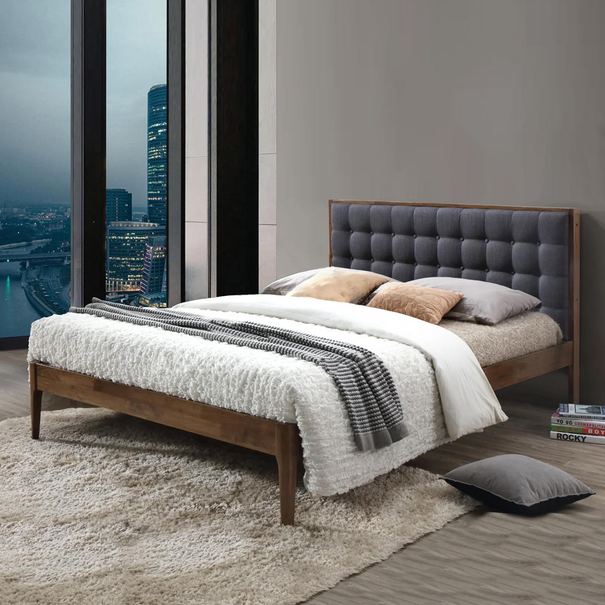 Loffee Platform Velvet Bed