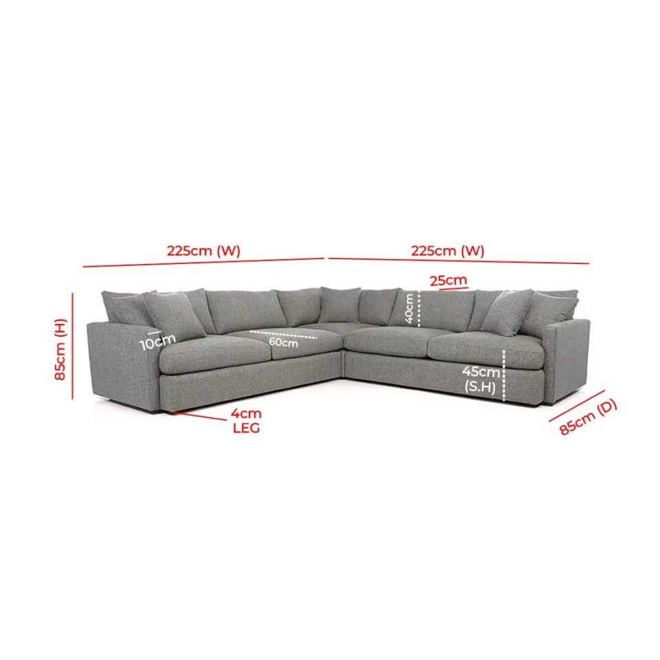 Queen 5-Seater Linen L-Shape Sofa…