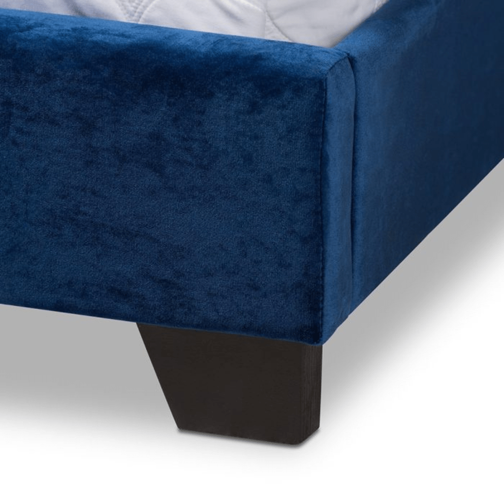 Sila Velvet Panel Bed