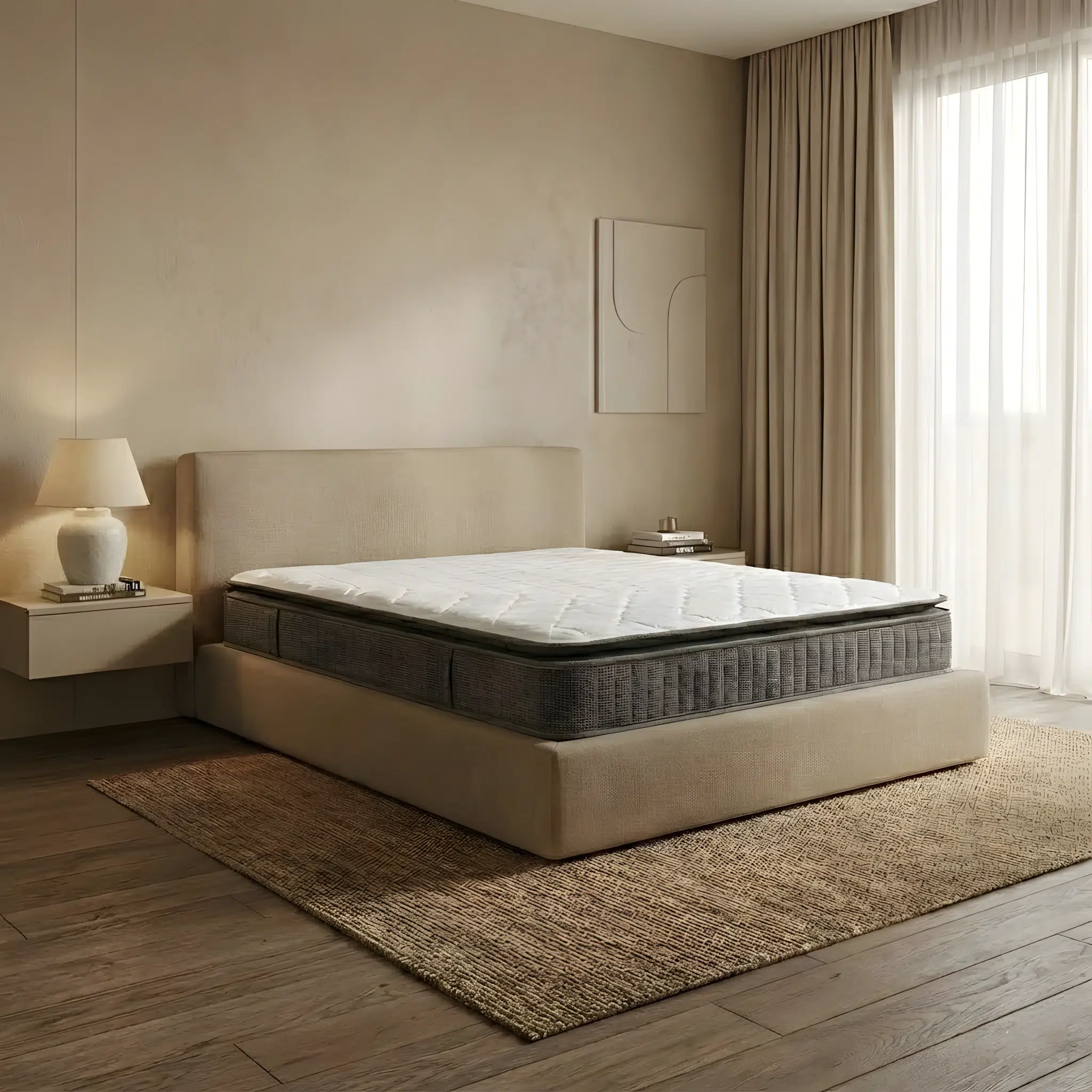 Super Night Pillow Top Bonnell Spring Mattress (Medium Feel) 24cm Thickness – 5 Years Warranty
