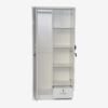 Hernan 2 Door Wooden Wardrobe Color (White)