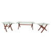Cenadrin Coffee Table Set Of Three Tempered Glass
