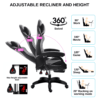Bronic Gaming Chair with Foot-Rest Color (Red/Black)