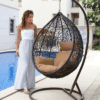 Lima Hanging Swing Chair (Brown) (Random Cushion)