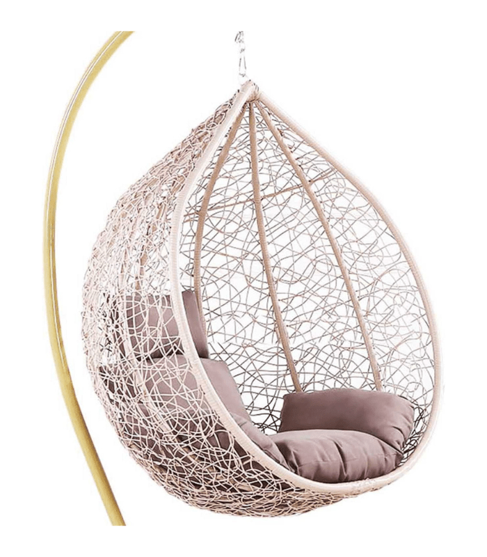 Casa Loma Hanging Swing Chair (Cream) (Random Cushion)