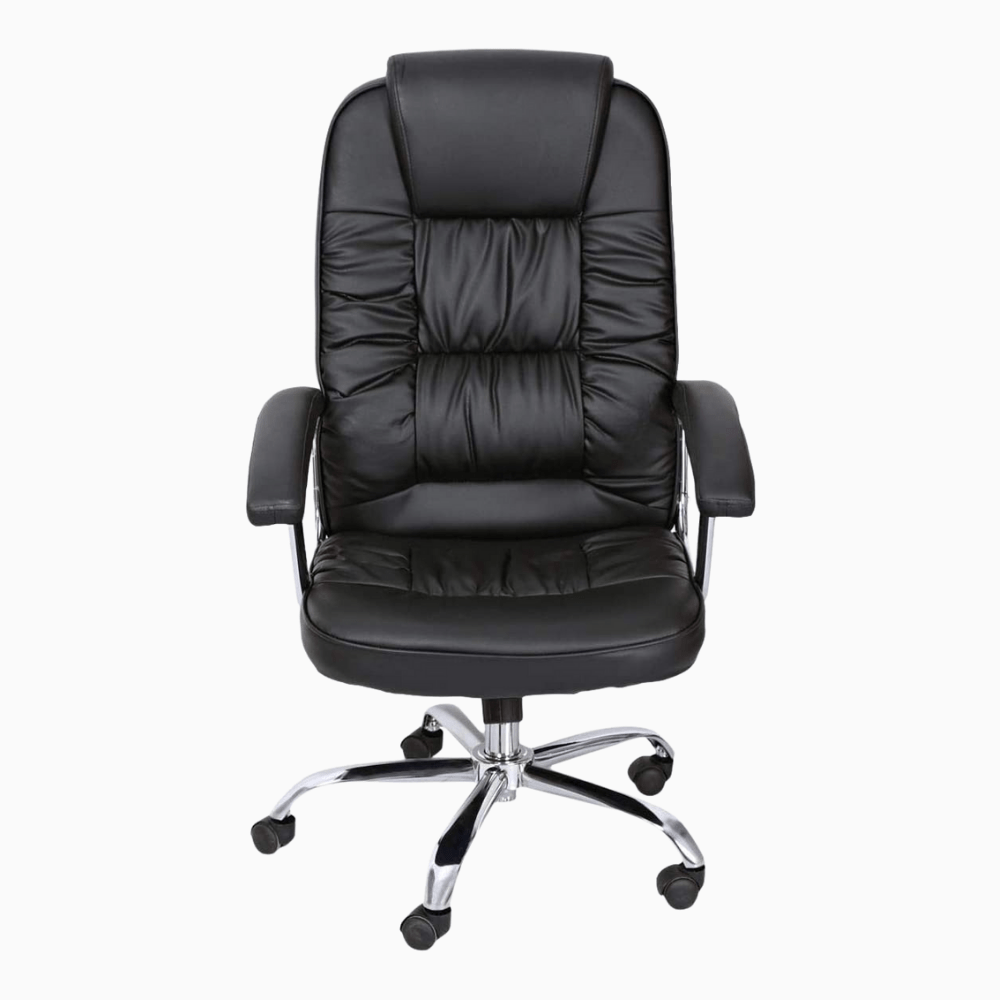 Marvel Office High Back Padded Arms PU Leather Chair Black K-9947B
