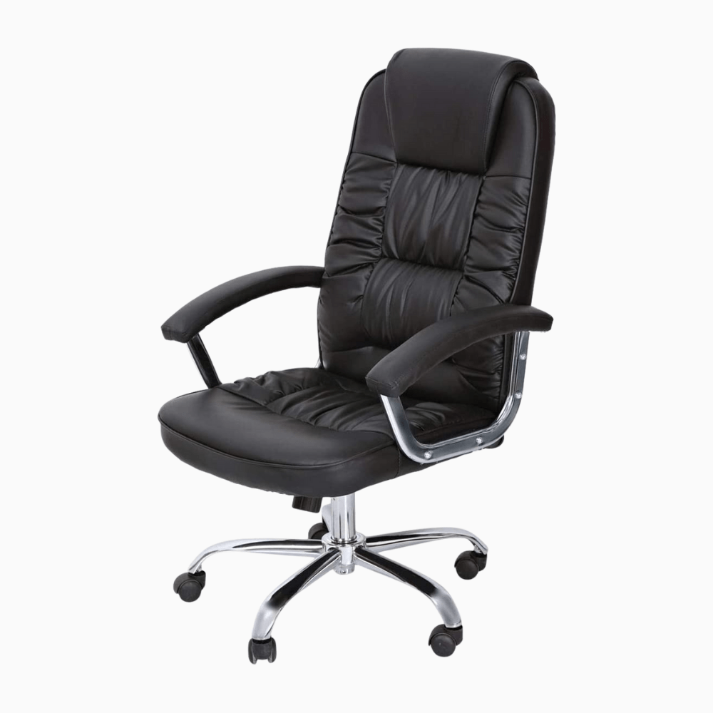 Marvel Office High Back Padded Arms PU Leather Chair Black K-9947B