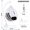 Korina Hanging Chair Swing with Random Cushion – White