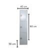lynx Three Door Steel Locker